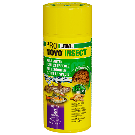 Aliment Pronovo Insect pour poissons d'aquarium stick S 250ml