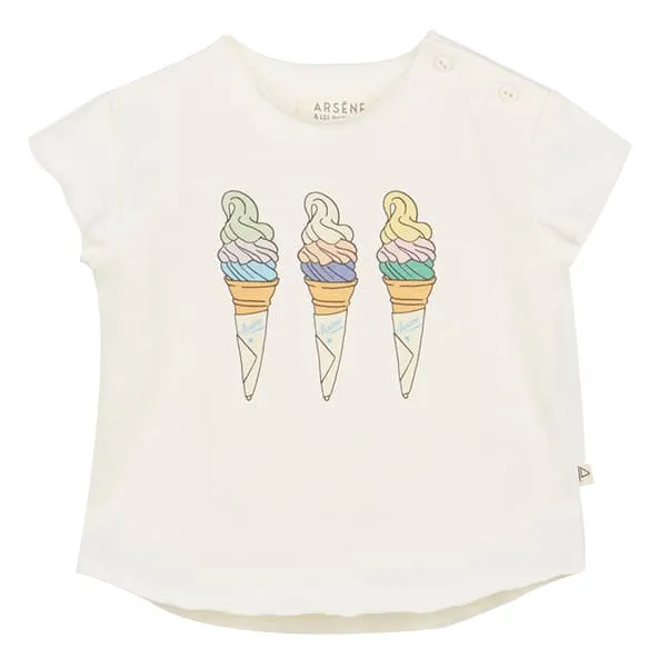 Arsène et Les Pipelettes T-Shirt Fontilla Coton Bio | Ecru