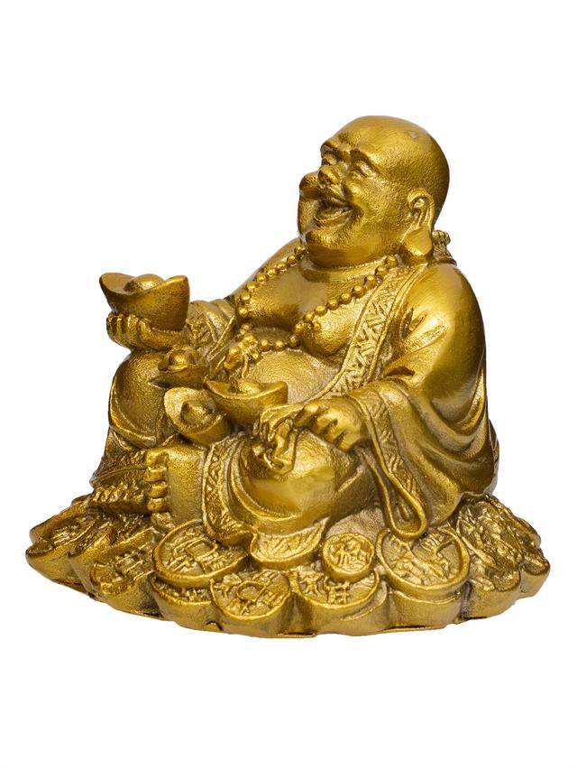 Buddha, Messing vergoldet