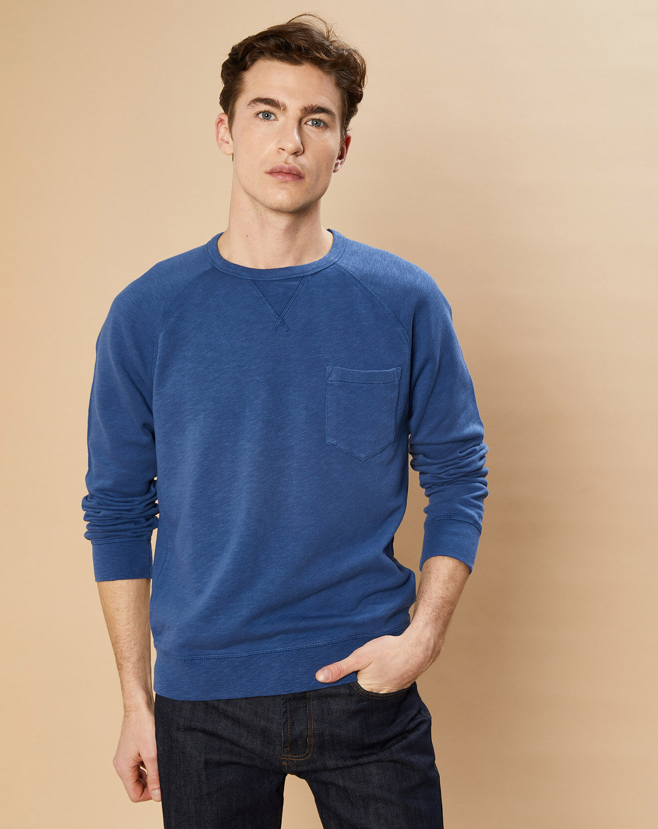 Hartford Sweat Light Pocket worker bleu