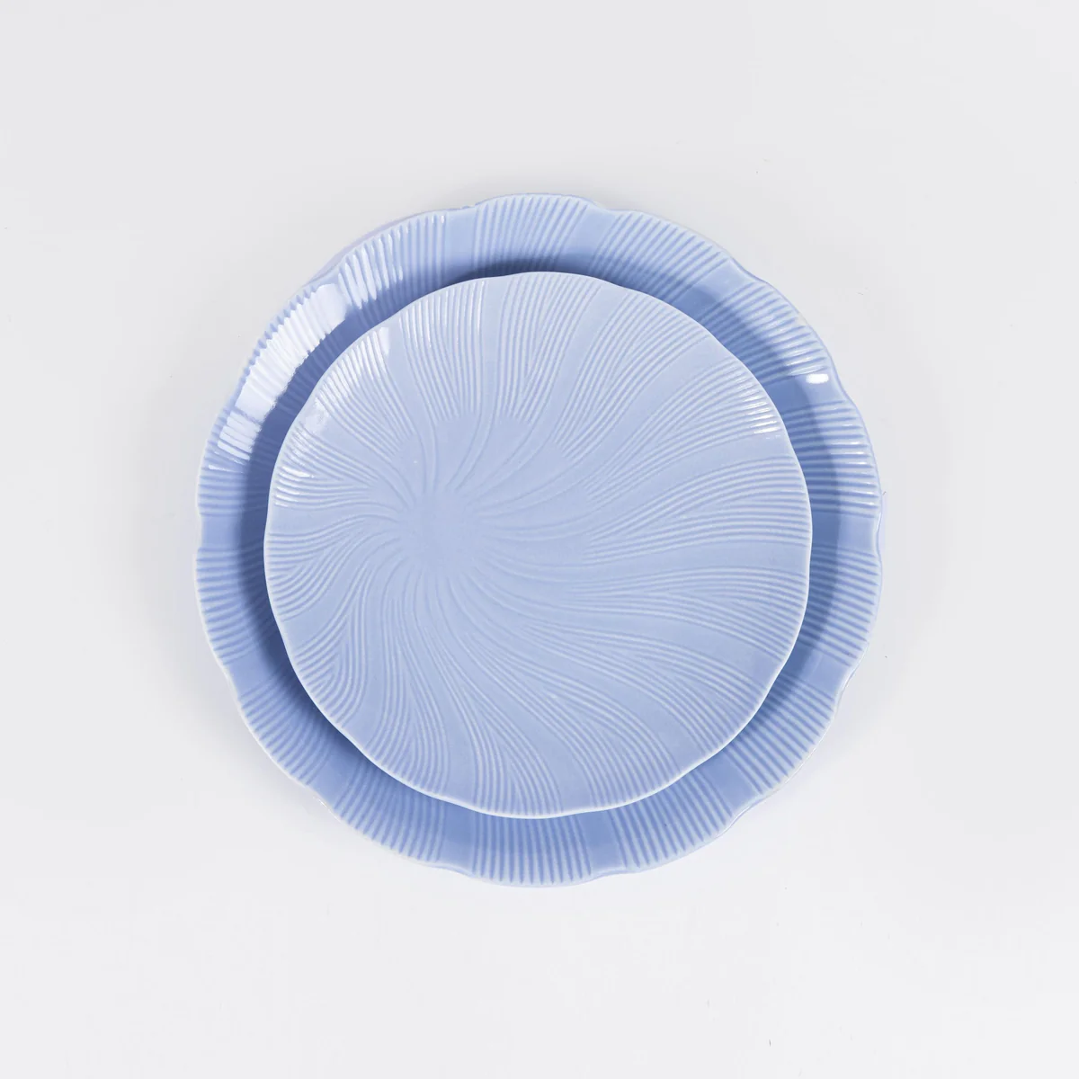 Assiette plate TAHITI Bleu (25cm) OGRE La Fabrique