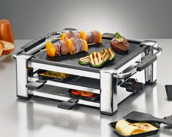 Rommelsbacher RCC 1000 Fashion - Raclette/grill - 1 kW - krom