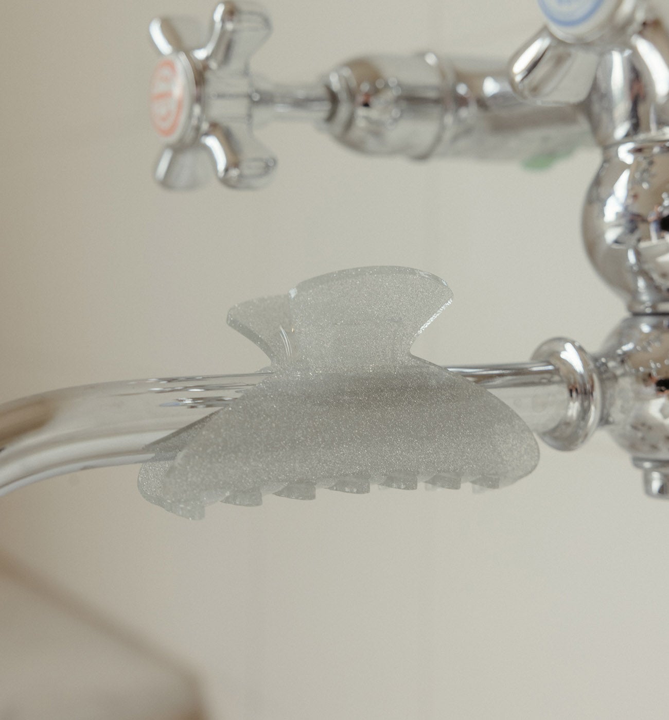 Pince à cheveux à paillettes - Argent
