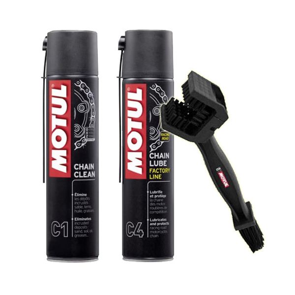 MOTUL Pack Limpeza Corrente C1 C4 Escova