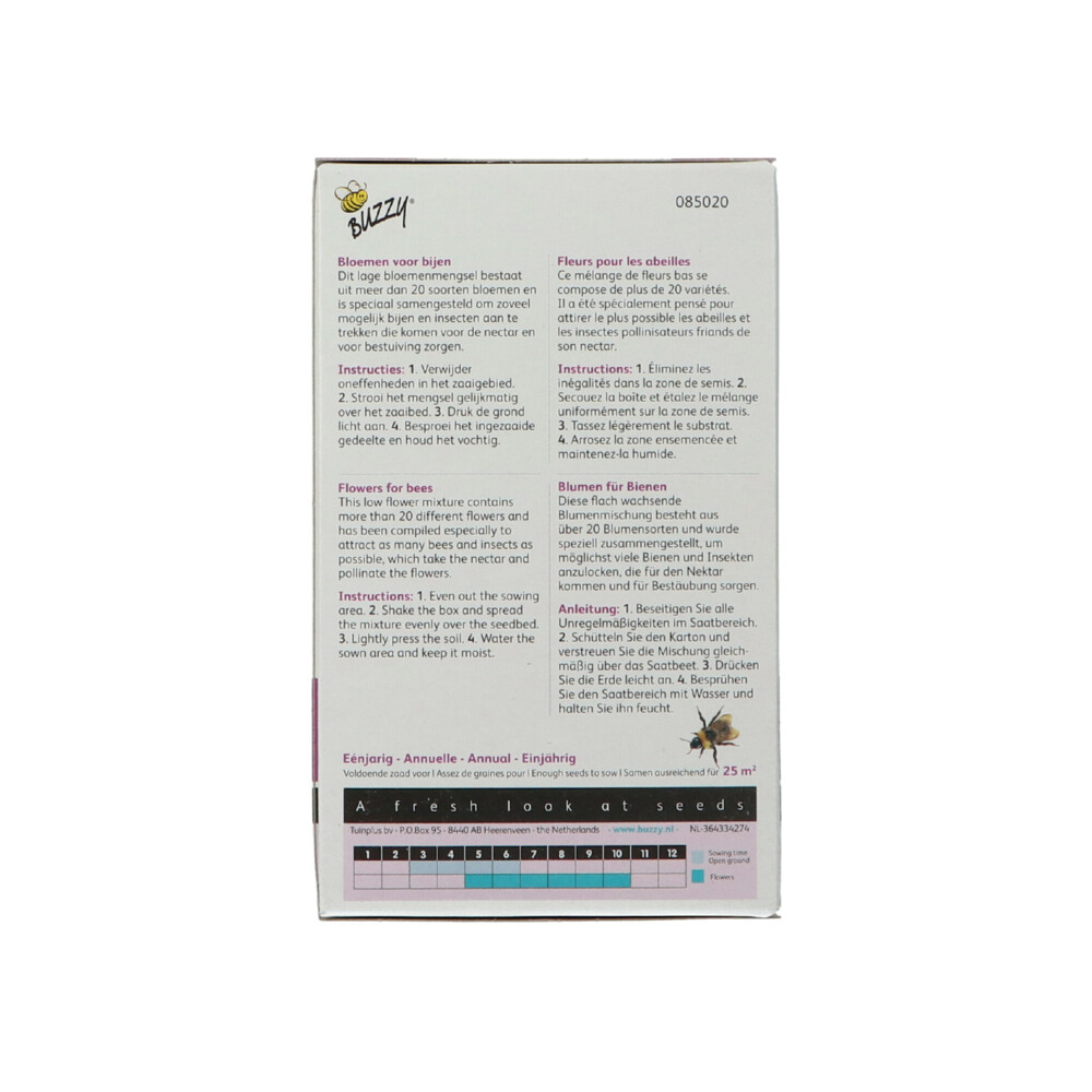 Buzzy Strooidoosje Friendly Flowers Bijen Laag25 m²