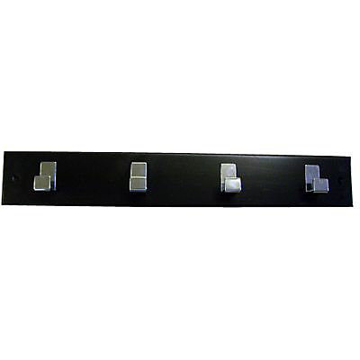 Porte-manteau à fixer bois laqué noir Form Dammam 4 têtes