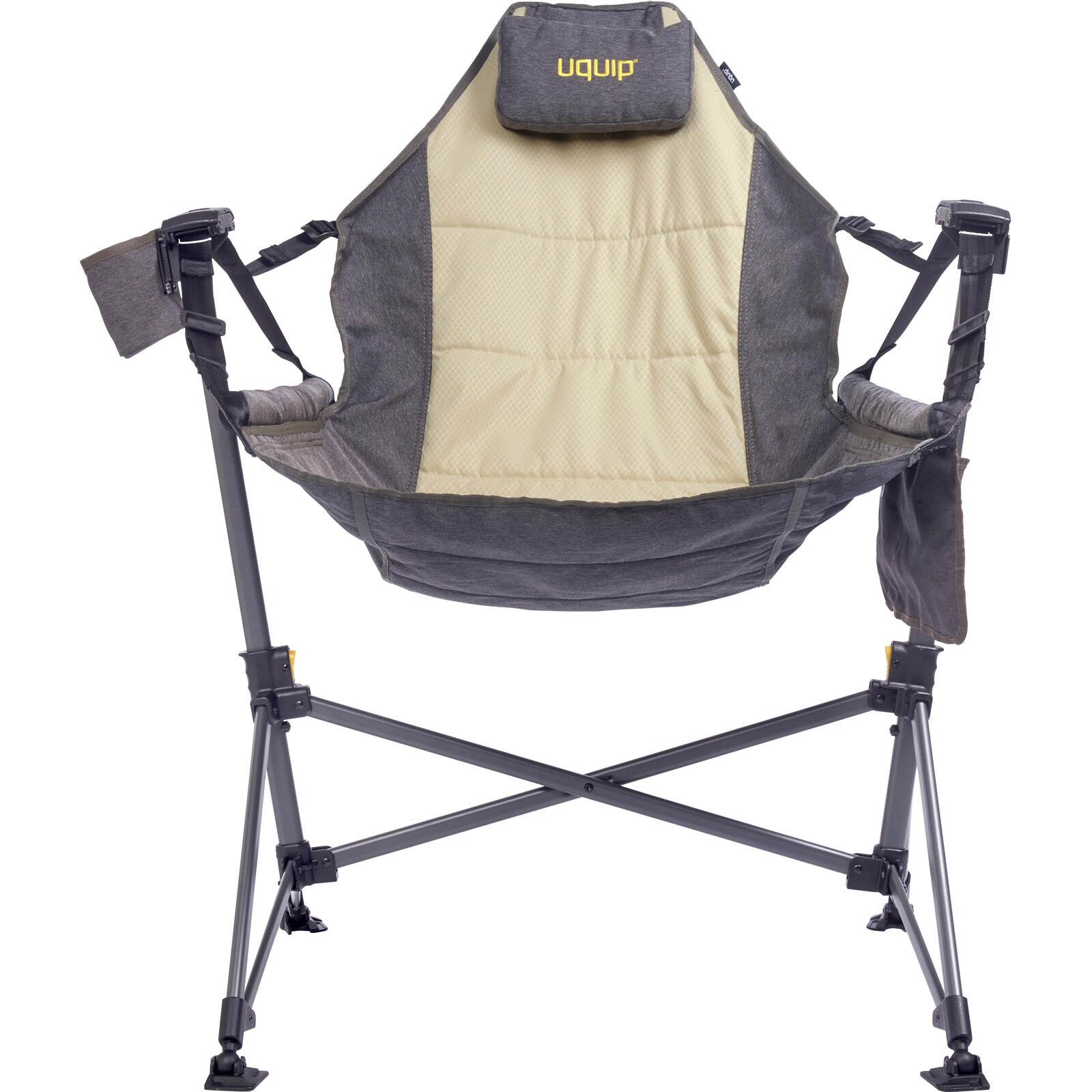 UQUIP Campingstuhl Rocky 2.0 Strandstuhl Schaukelstuhl Hänge Sessel Klappstuhl Farbe: Petrol/grey