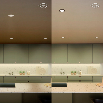 Philips Hue inbouwspot zwart Ø90mm