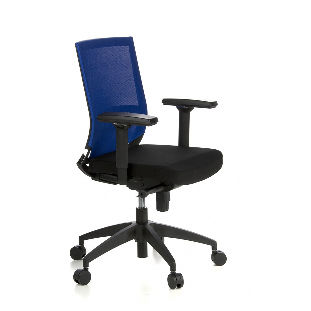 Profi Bürostuhl PORTO BASE Stoff/Netzstoff mit Armlehnen (höhenverstellbar) hjh OFFICE