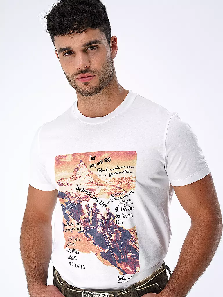LUIS TRENKER Trachtenshirt LULUIS  weiss