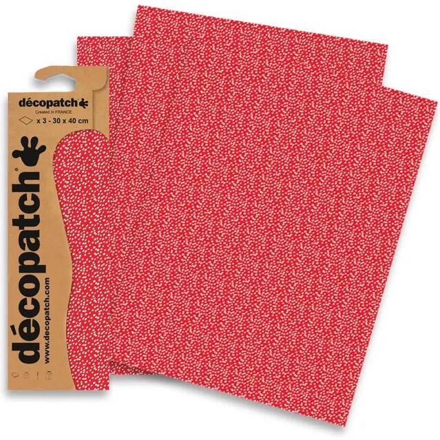 Pochette 3 Feuilles Identiques Ref 812 - Rouge
