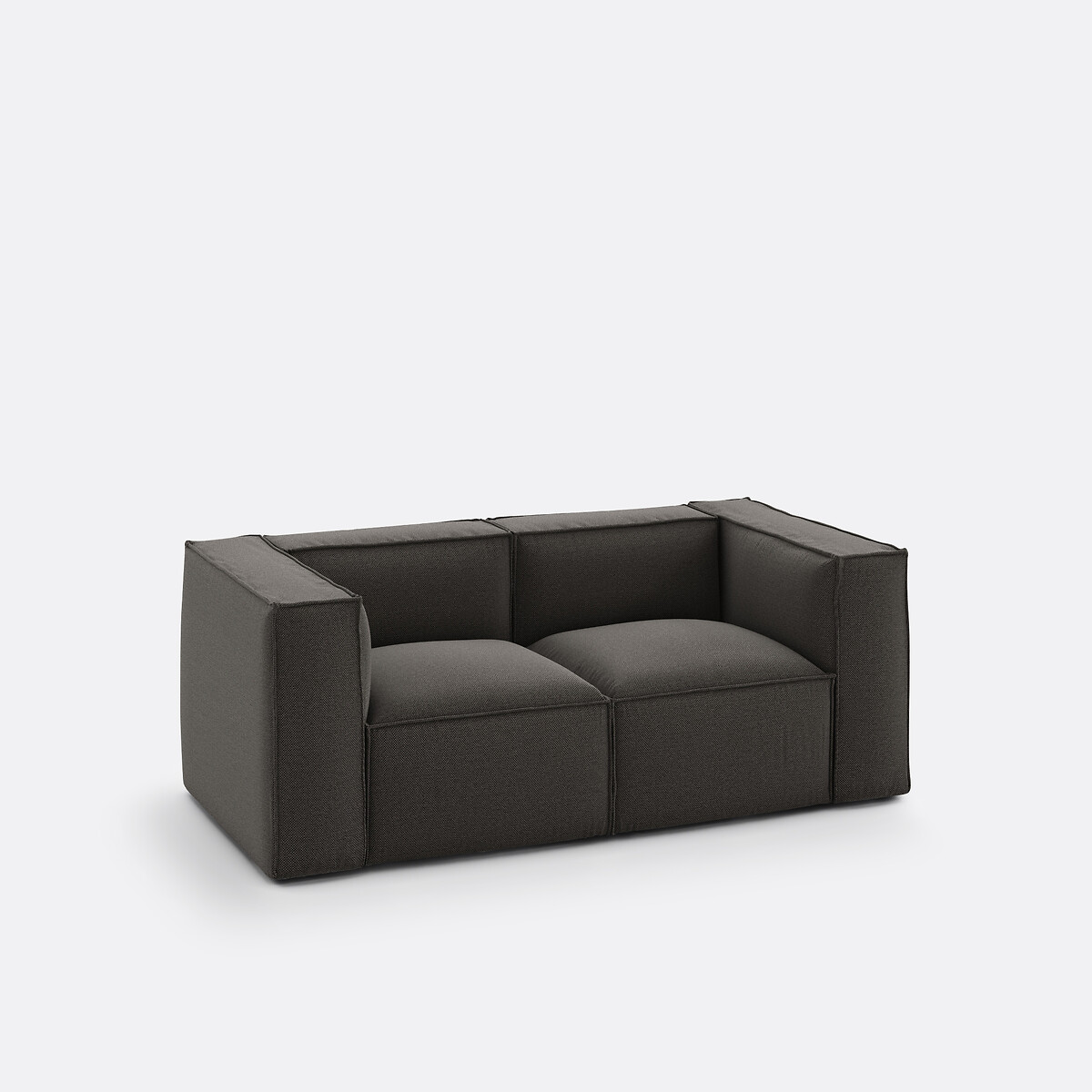 LA REDOUTE INTERIEURS<br>Banco modular, 2 espinhas, tecido terra texturizado, Seven