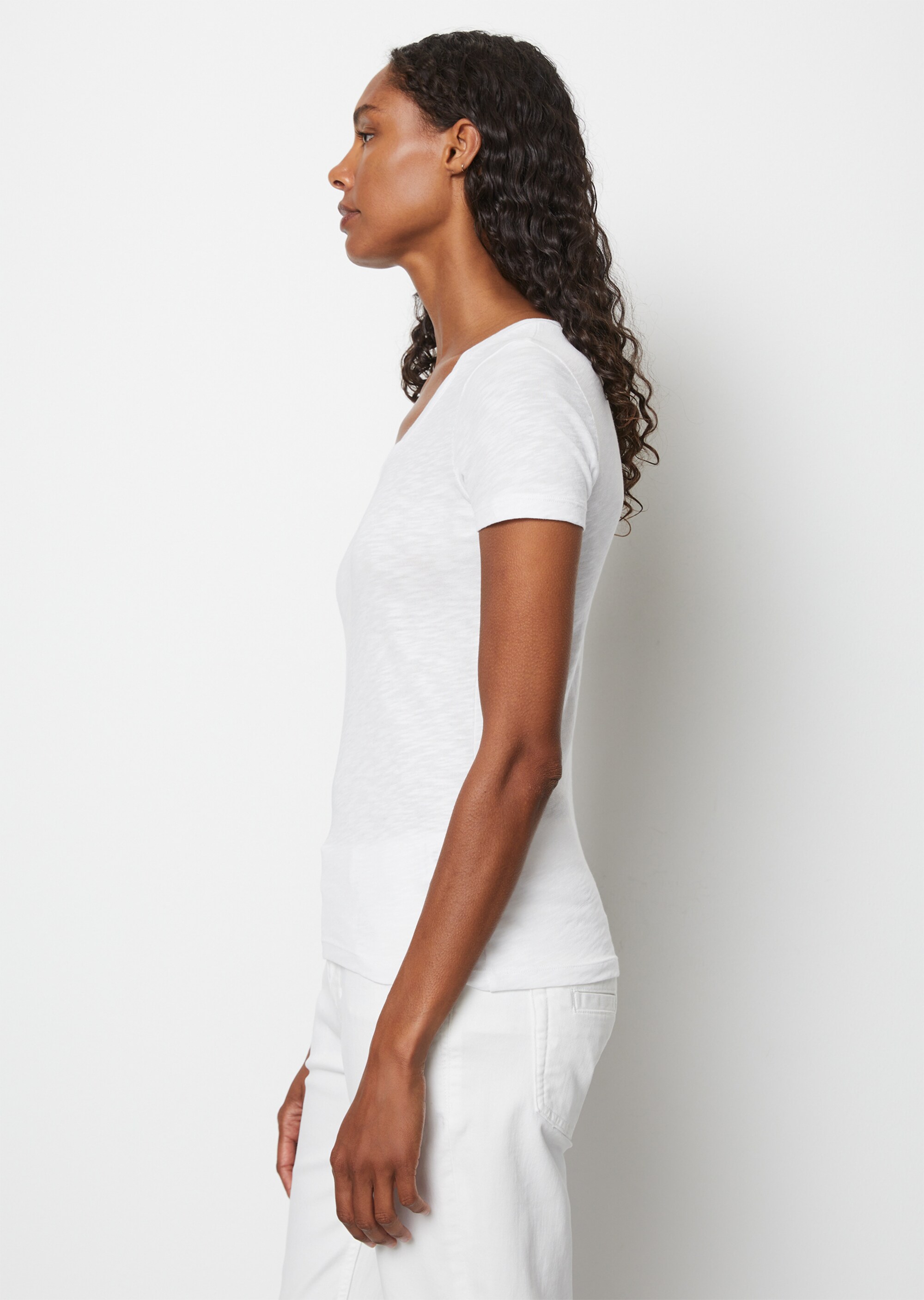 T-Shirt regularaus Slub-Jersey