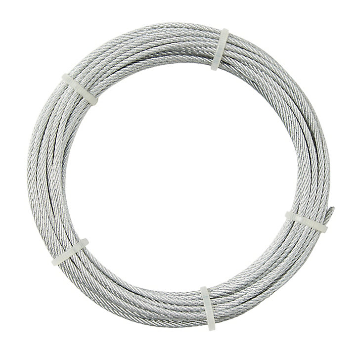 Câble en acier zingué Diall ø5 mm, 10 m