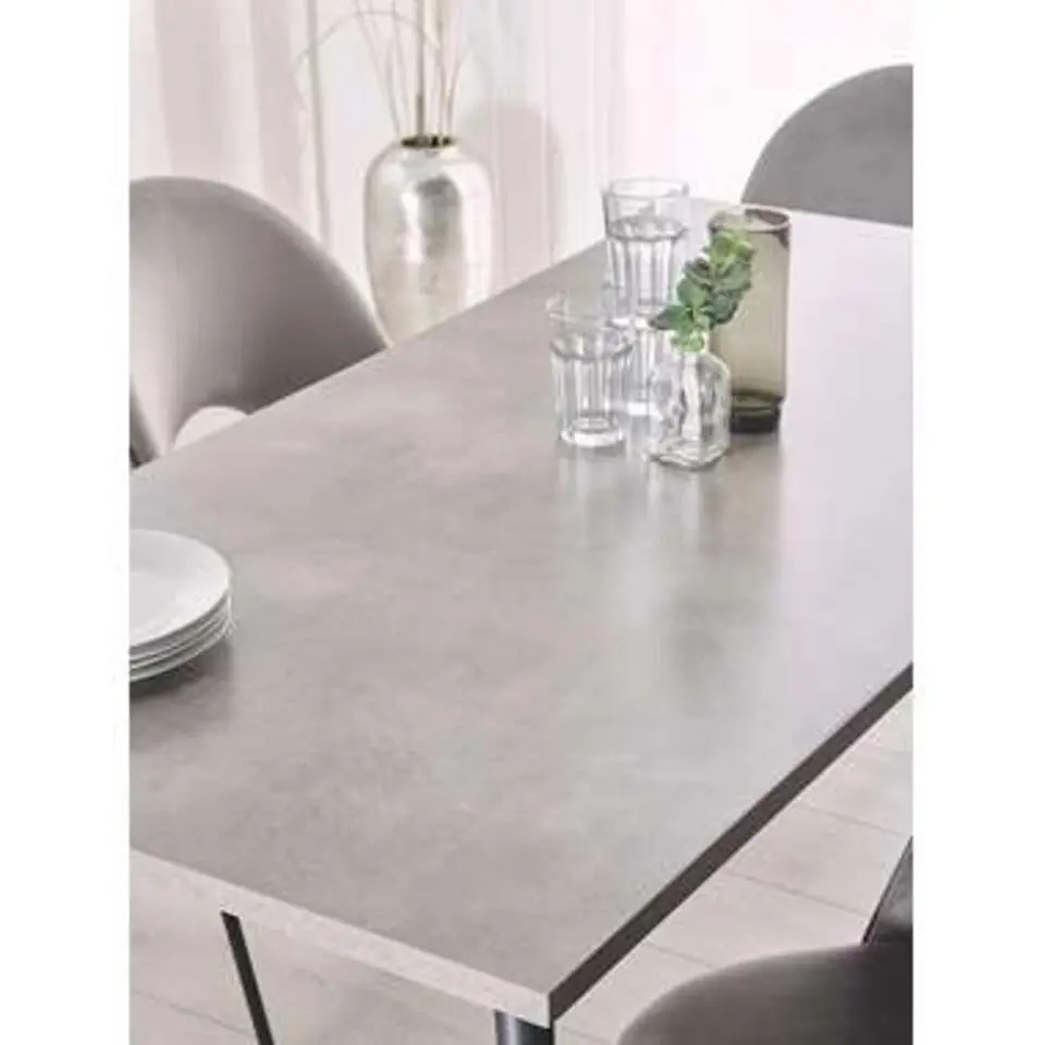 SANTIAGO - Eettafel - Grijs - 80 x 160 cm - Vezelplaat