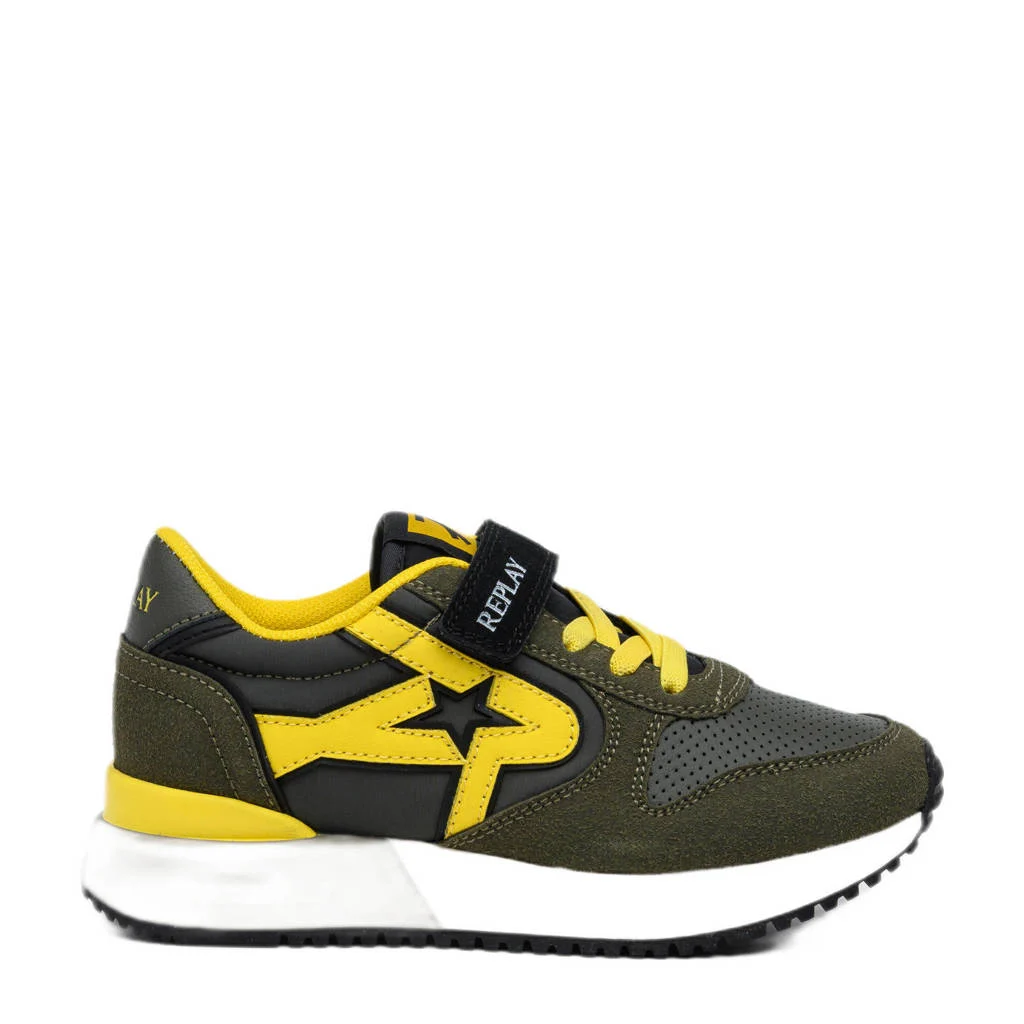 REPLAY Fiber JR boy 7sneakers groen/geel
