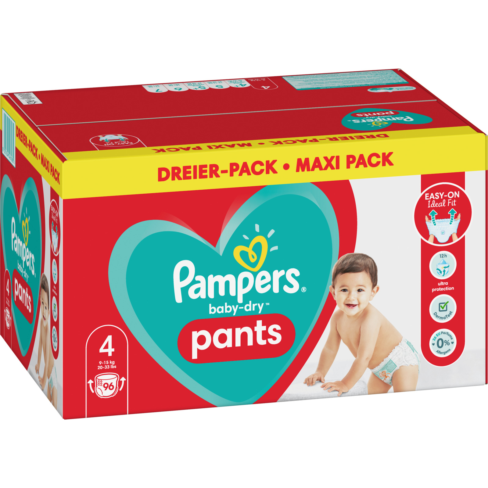 Pampers Baby Dry Nappy Pants Gr. 4 9-15 kg 96er