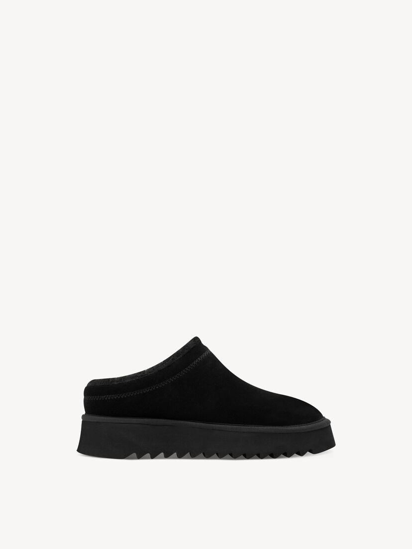 Leren Slipper - zwart