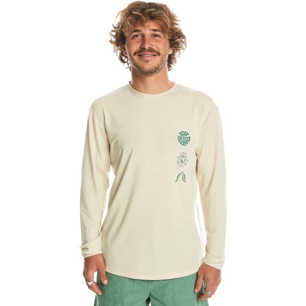 T-shirt running QUIKSILVER COASTAL RUN KTTP OYSTER WHITE