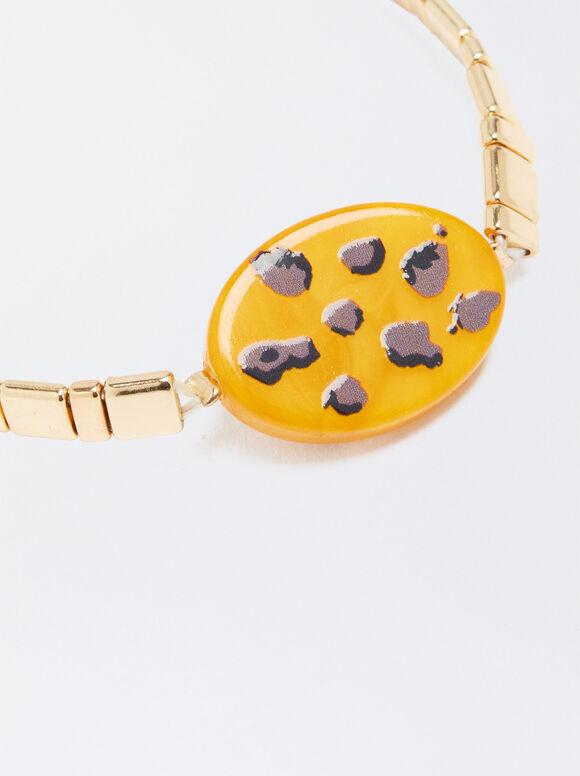 Pulseira elástica com resina - Multicolorida