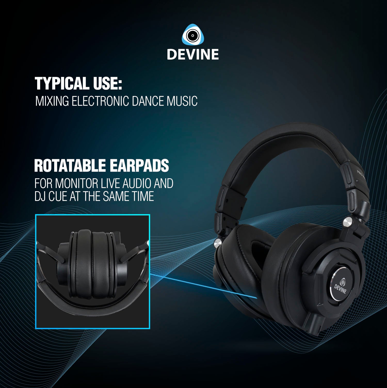 Devine PRO 950 DJ-hoofdtelefoon