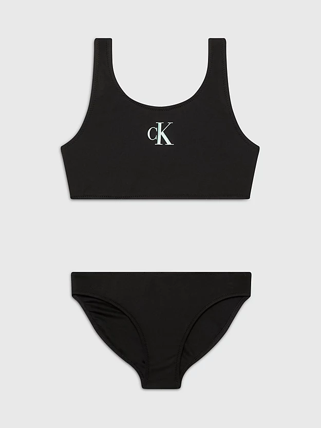 Conjuntos de biquíni com sutiã para meninas - CK Monogram