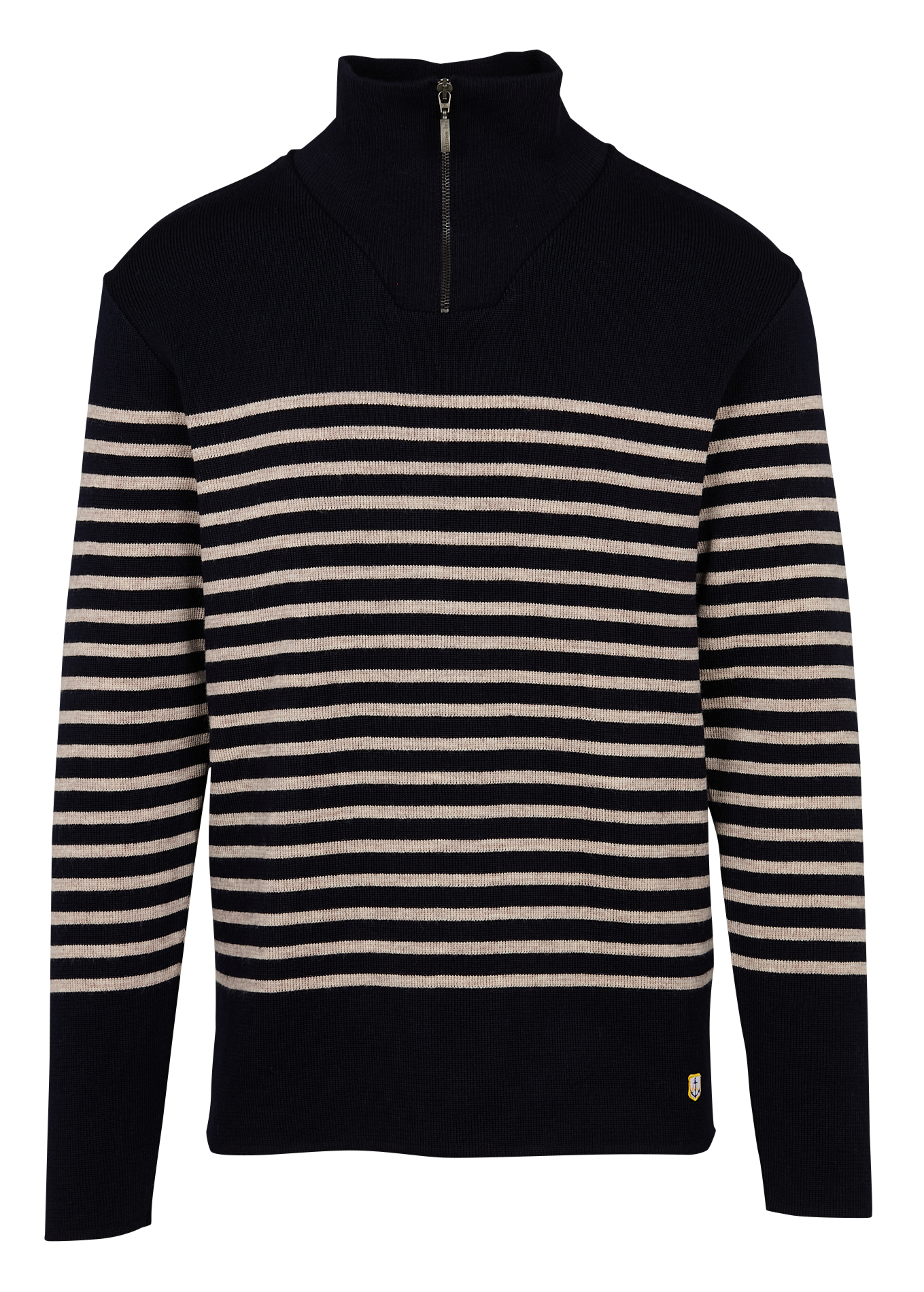 Marinière slim à col camionneur en laine | Multicolore