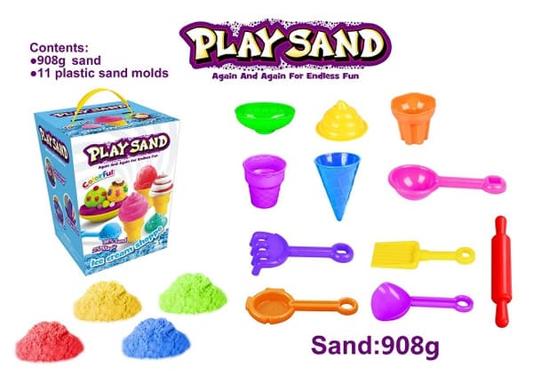 Kinetisk Play Sand, Ice cream, 908 g (4 farger)