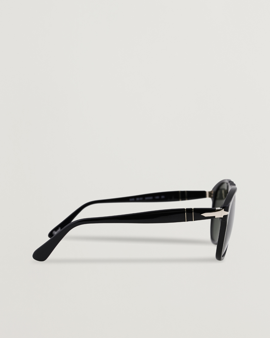 Persol 0PO0649 Sunglasses Black/Crystal Green