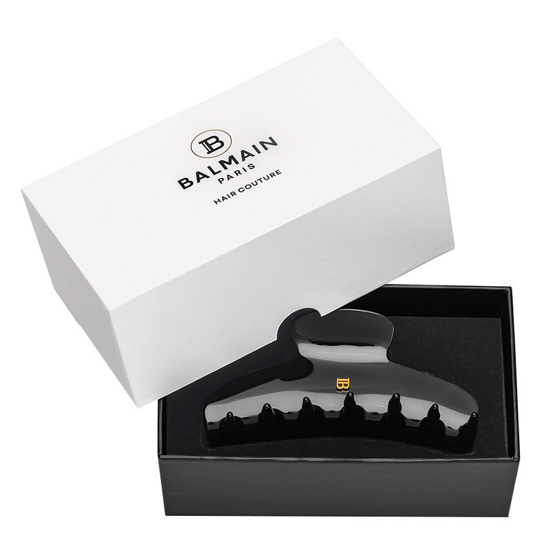 Balmain Cellulose Acetate Pince À Cheveux Large Hairclip Black