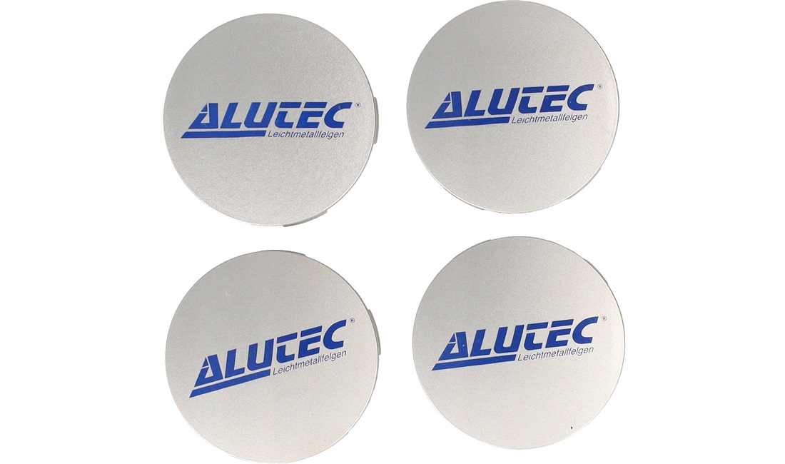 Kapsel Alutec 68,5 mm sølv, blå skrift