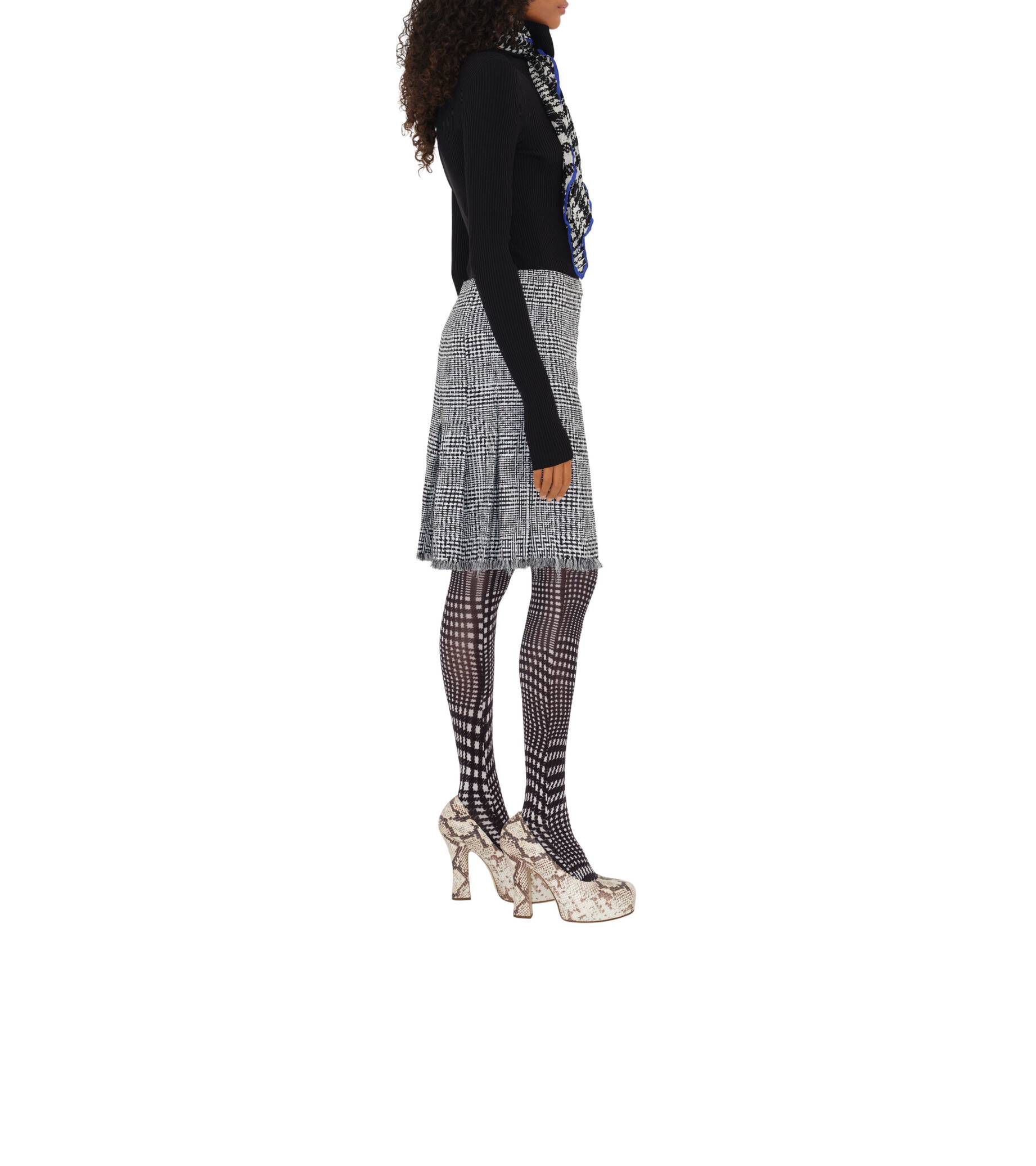 Burberry| Damen Rock mit verzerrtem Hahnentrittmuster
