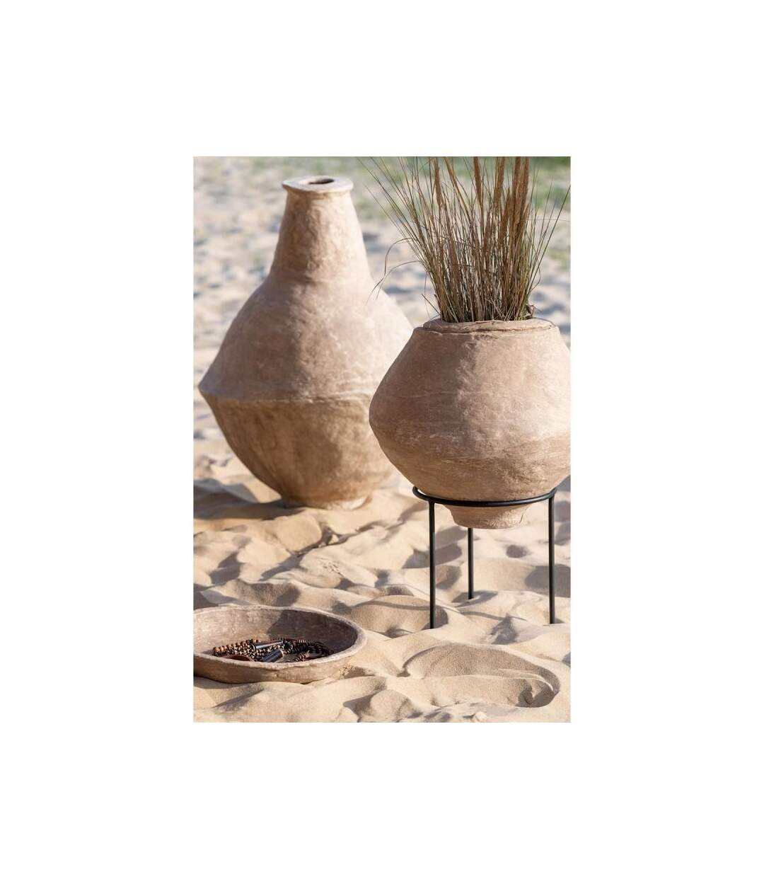 Paris Prix - Pot Déco Sur Pied chad 50cm Naturel