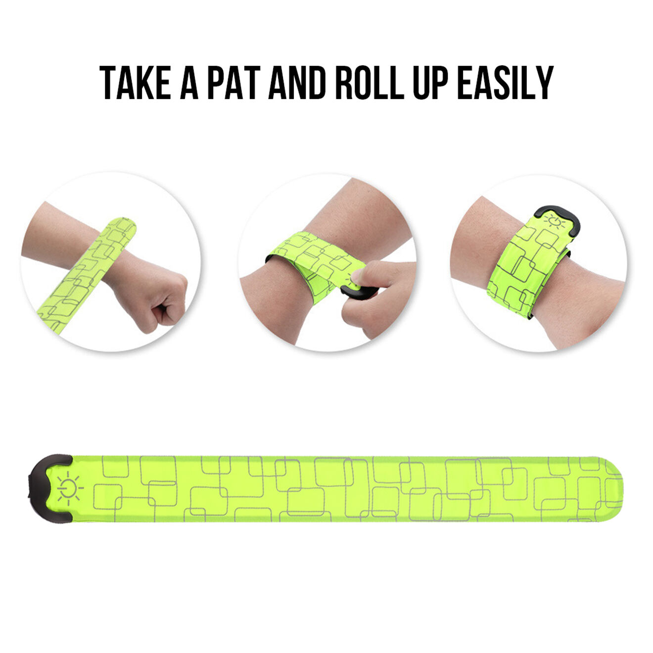 Onamaste Bracelet LED jaune - 35x36x2 cm