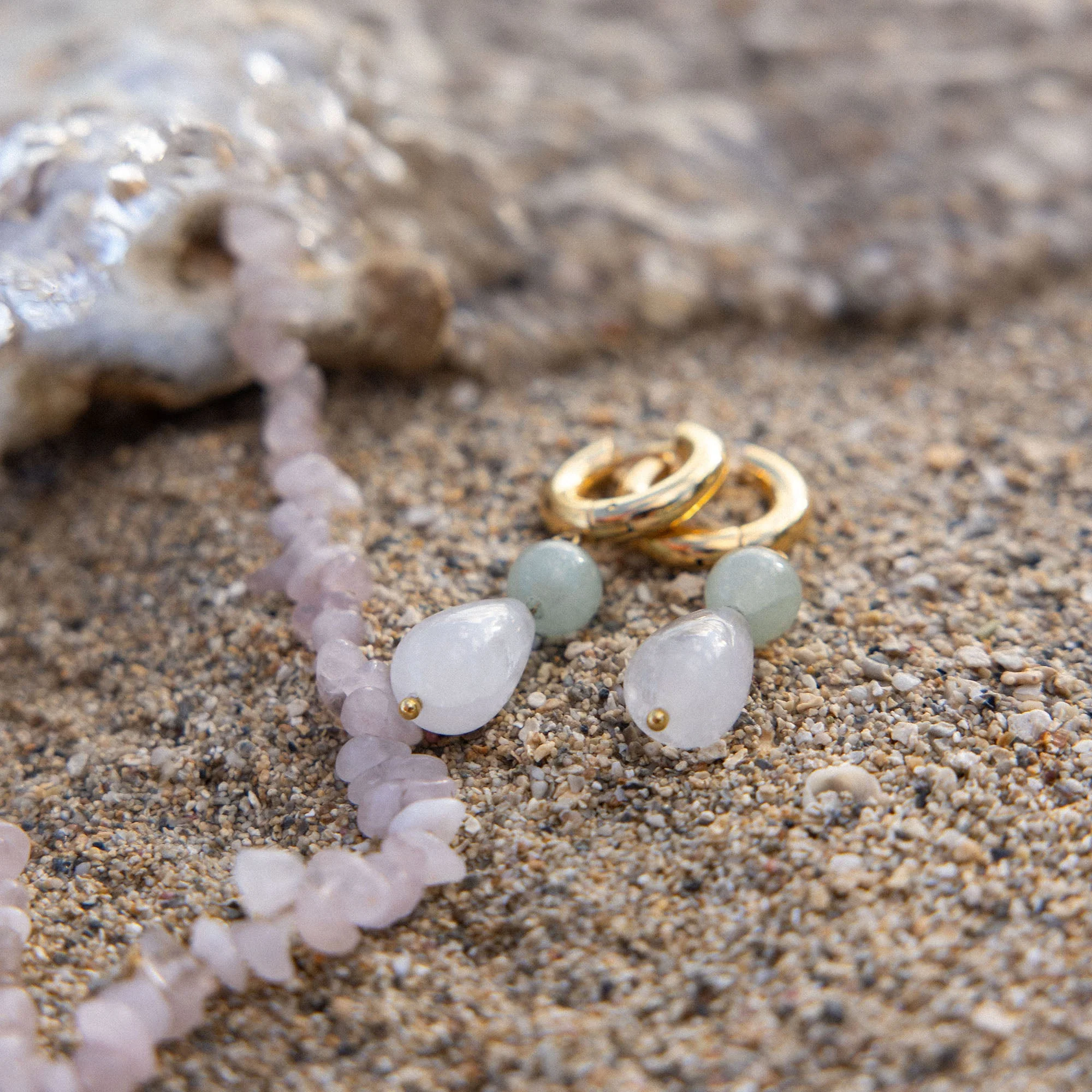 Clear Quartz Drop Ohrringe - PURELEI