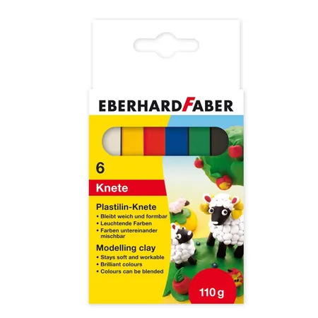 Eberhard Faber Plastilin-Knete 6er Kartonetui