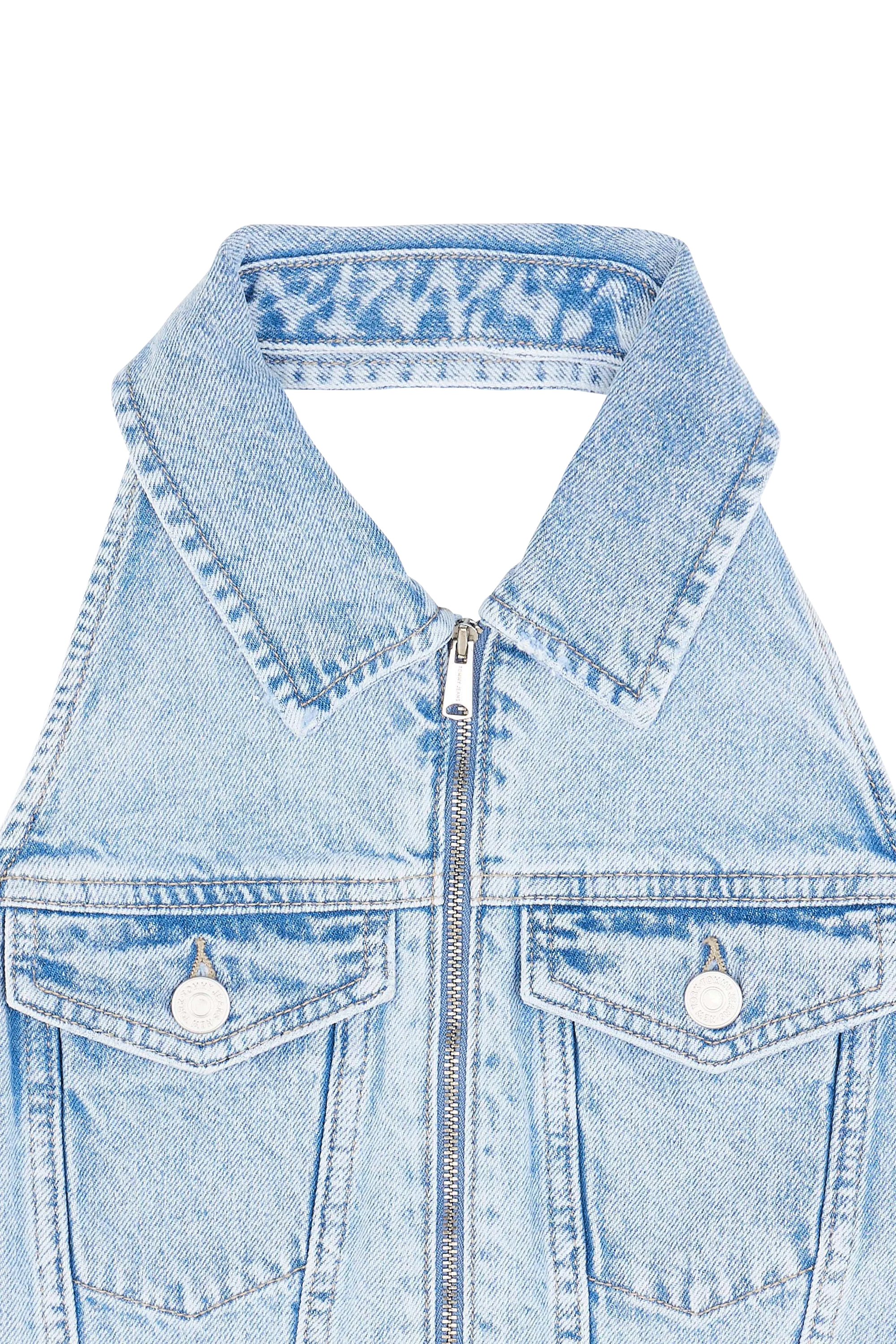 TOMMY JEANS Top HALTERNECK ZIP TOP A Bleu
