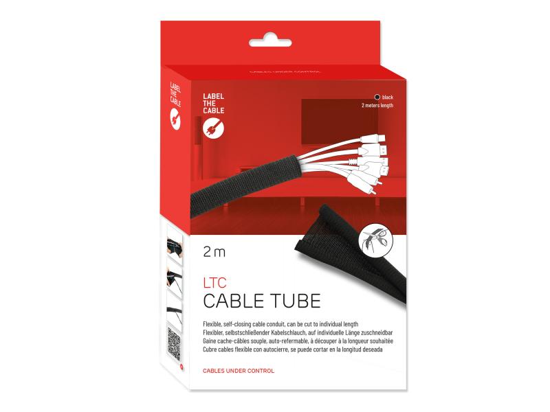 Label-the-cable Kabelschlauch CABLE TUBE 2 m x Ø 4 cm Schwa Design-Kabelschlauch LTC CABLE TUBE: Nie wieder Kabelsalat