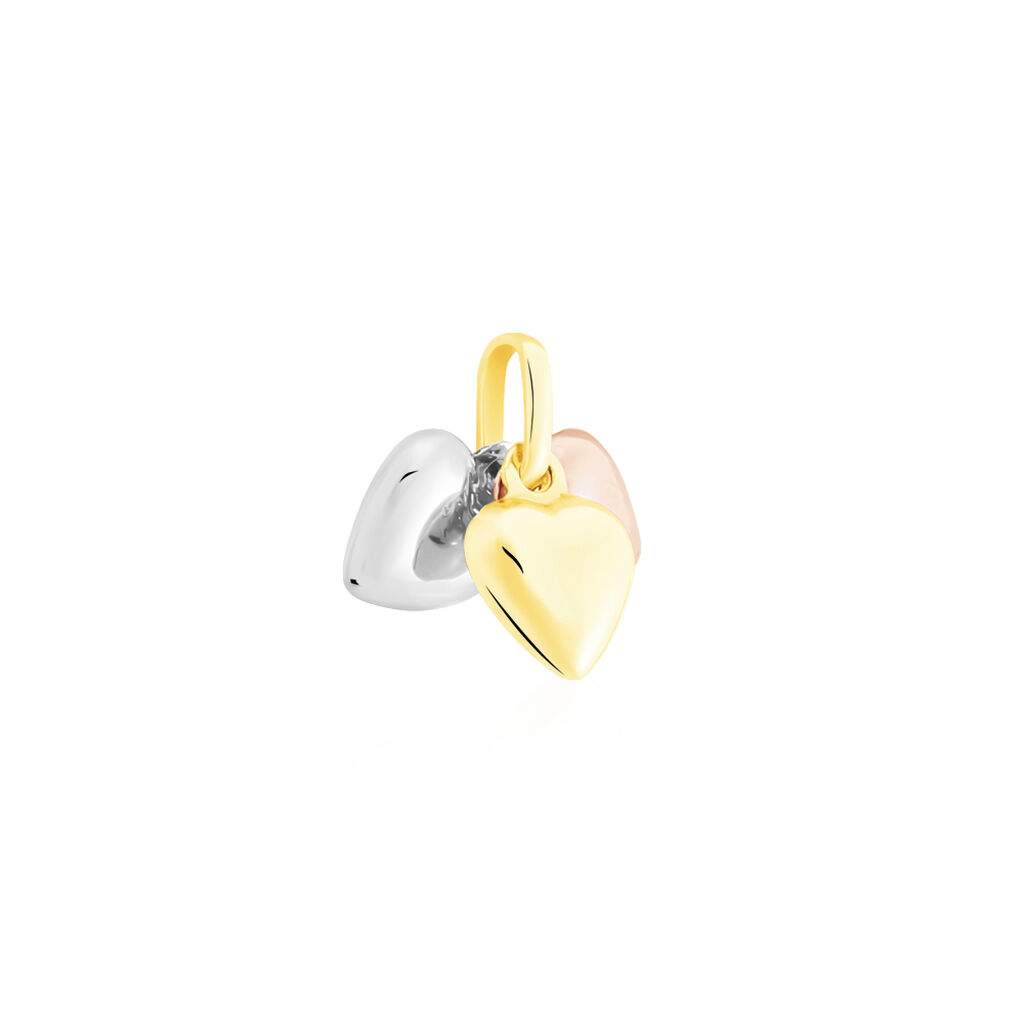 Pendentif Eudocie Triple Coeurs Or Tricolore