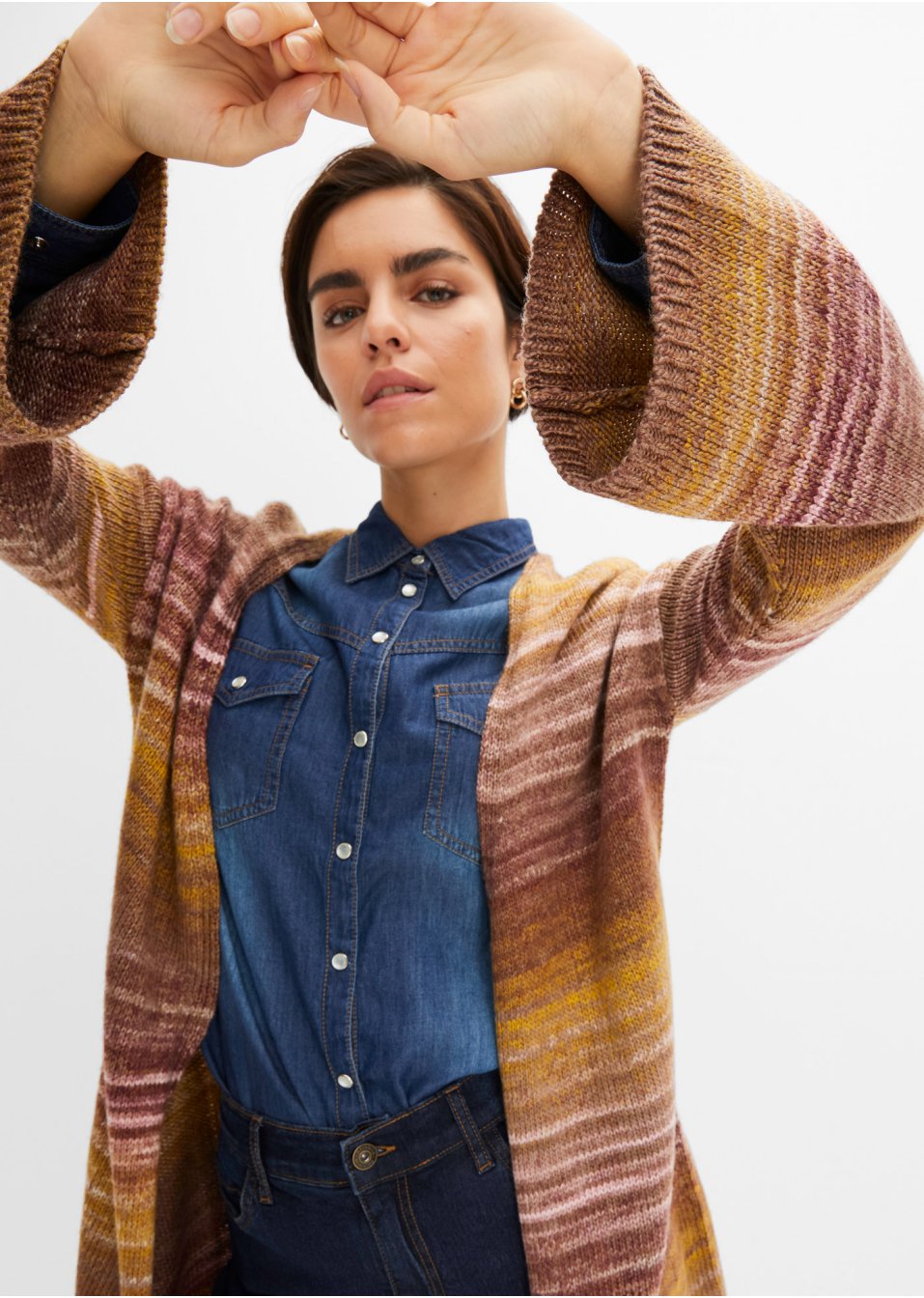 Gilet en maille à manches amples