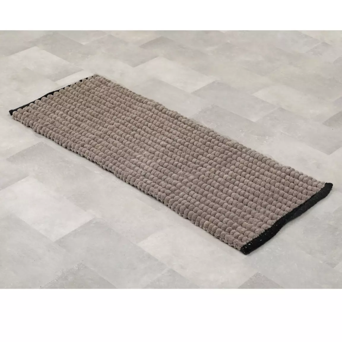 Tapis de bain (120 cm) Black Line Gris ficelle / noir