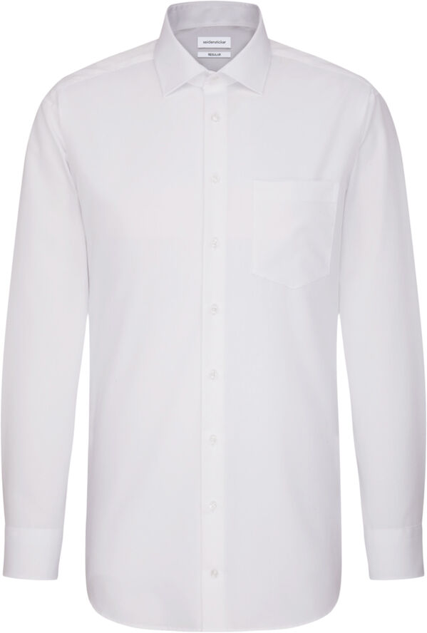 Seidensticker Business Shirt Regular Long sleeve Kent-Collar Uni White