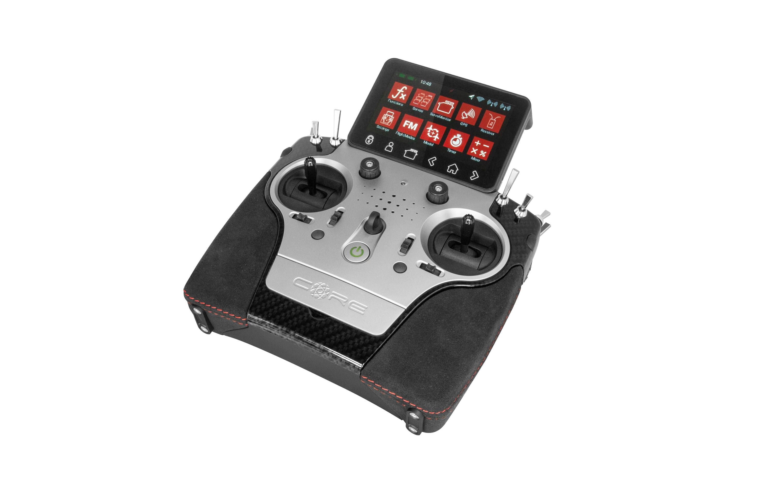 Fernsteuerung CORE Mode 2 Titanium 26-Kanal<br>High-End-Sender mit störsicherer 2.4-GHz-Übertragung