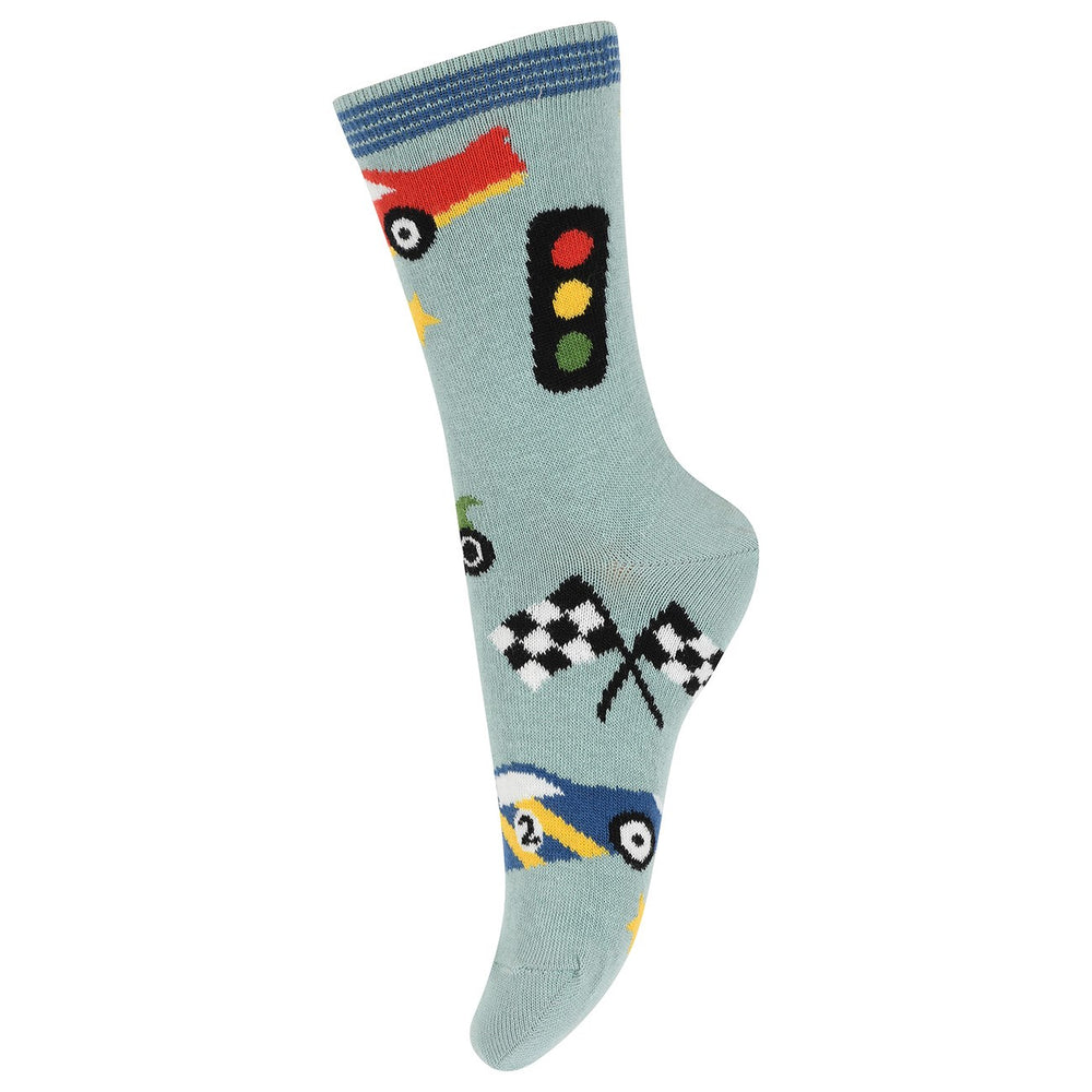 Køb MELTON Blue Surf Traffic jam socks