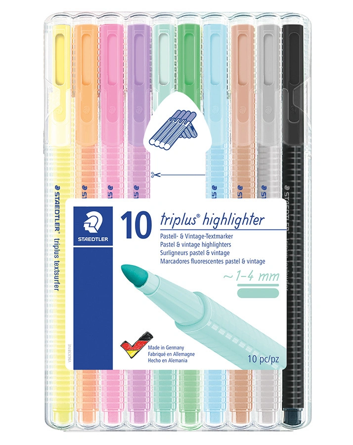 362 CSB10 triplus® textsurfer® PASTELL Filzstifte-Box mit 10 Farben