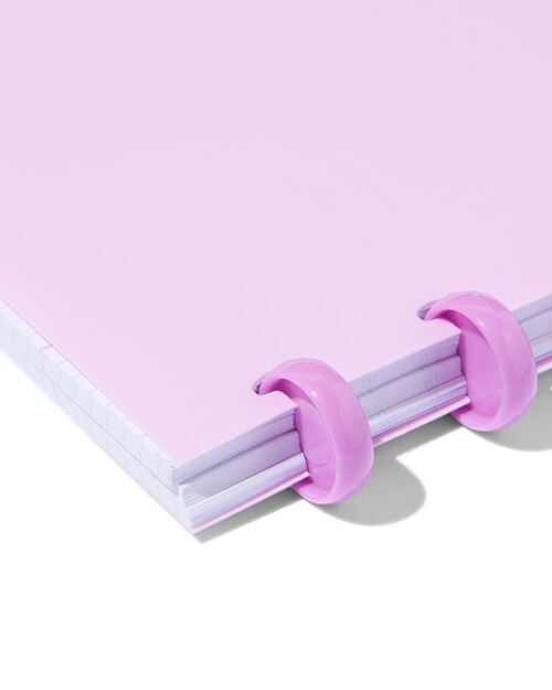 cahier à anneaux - A5 - quadrillé commercial 4x8 lilas