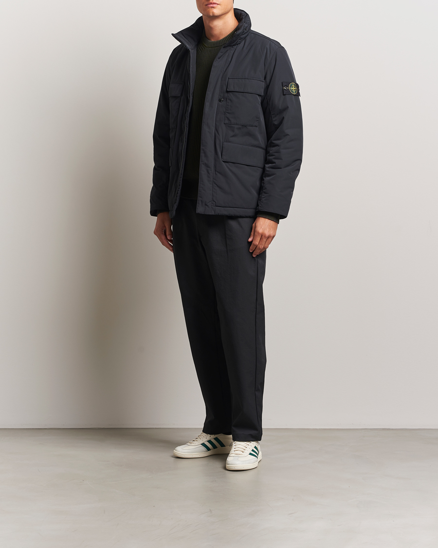 Stone Island Micro Twill Padded Field Jacket Black