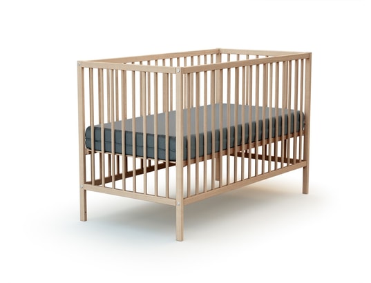 WEBABY - Lit bébé 60x120 - brut