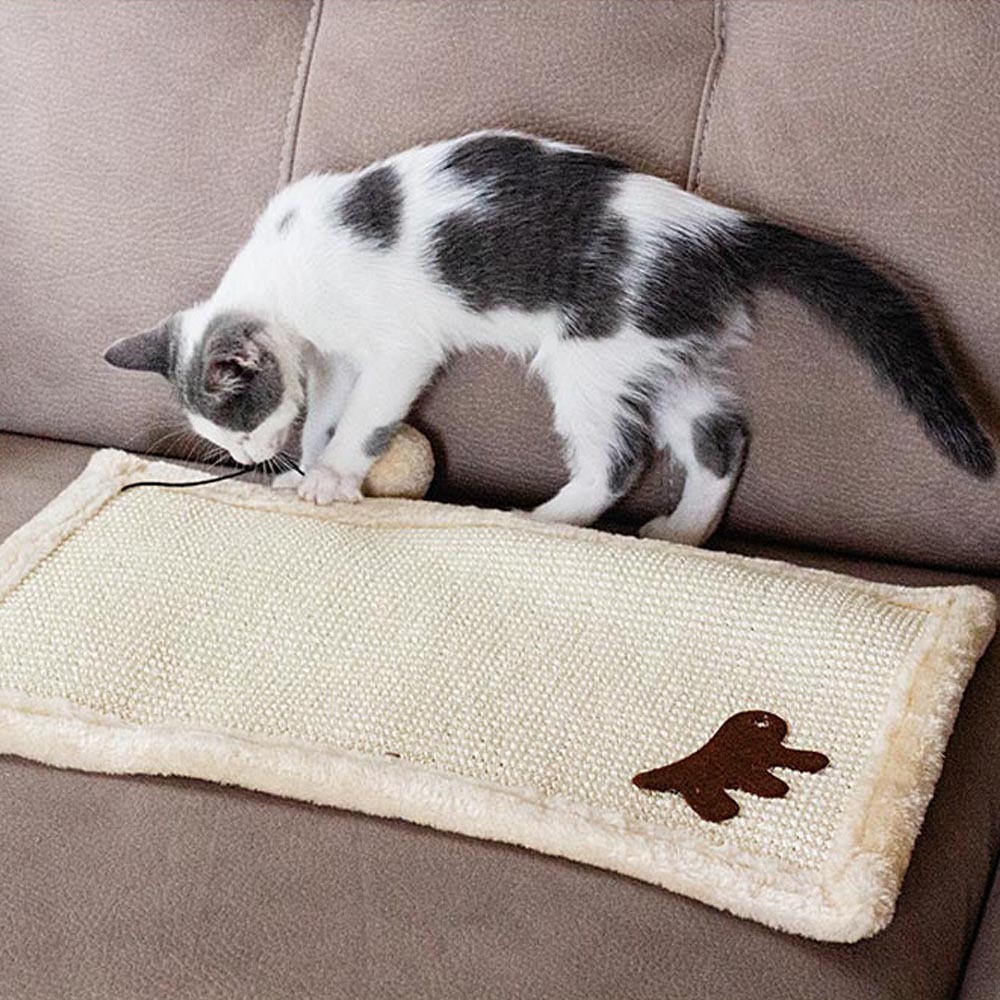 Tapis à griffes sisal peluche chat chats balle jouet ferplast pa 5616
