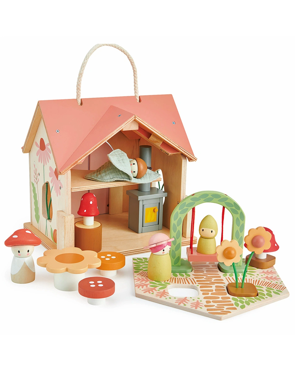 Puppenhaus VILLA ROSE (42x28x8) mit Zubehör